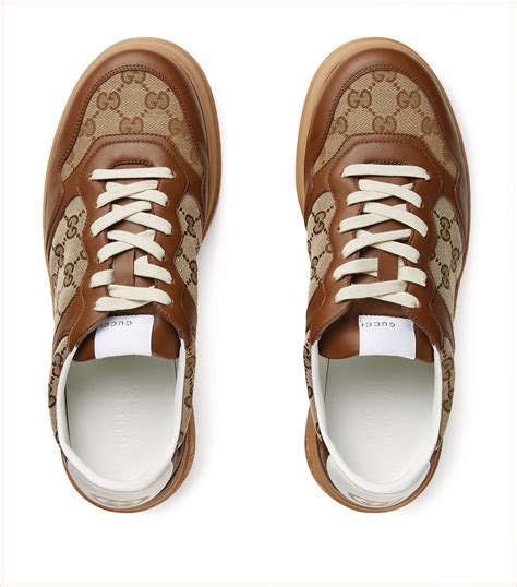 gucci lace up monogram sneakers|Gucci men's low top sneakers.